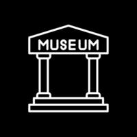 Museum Line Inverted Icon Design vector