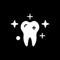 Clean Tooth Glyph Inverted Icon Design vector