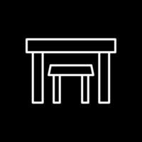 Tables Line Inverted Icon Design vector
