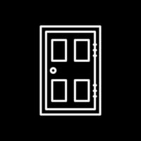 Door Line Inverted Icon Design vector