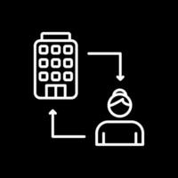 B2c Line Inverted Icon Design vector