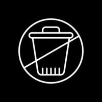 Zero Waste Line Inverted Icon Design vector