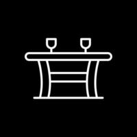 Table Line Inverted Icon Design vector