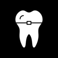 Braces Glyph Inverted Icon Design vector