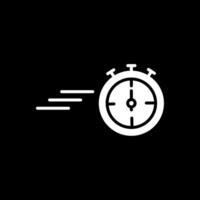 Timer Glyph Inverted Icon Design vector