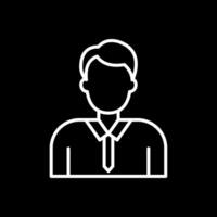 Manager Line Inverted Icon Design vector