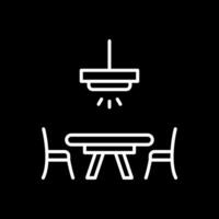 Dinner Table Line Inverted Icon Design vector