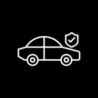 Car Insurance Line Inverted Icon Design vector