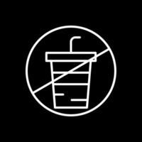 No Drink Line Inverted Icon Design vector