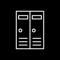 Lockers Line Inverted Icon Design vector