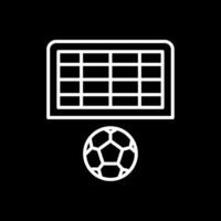 Football Goal Line Inverted Icon Design vector