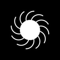 Nebula Glyph Inverted Icon Design vector