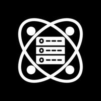 Data Science Glyph Inverted Icon Design vector