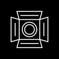 Spotlight Line Inverted Icon Design vector
