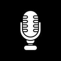 Microphone Glyph Inverted Icon Design vector