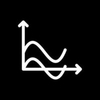 Wave Chart Glyph Inverted Icon Design vector