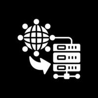 Internet Connection Glyph Inverted Icon Design vector