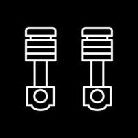 Pistons Line Inverted Icon Design vector