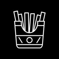 French Fries Line Inverted Icon Design vector