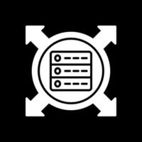 Data Driven Glyph Inverted Icon Design vector