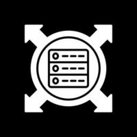 Data Driven Glyph Inverted Icon Design vector