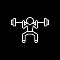 Weight Lifting Line Inverted Icon Design vector