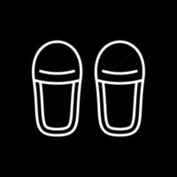 Slippers Line Inverted Icon Design vector