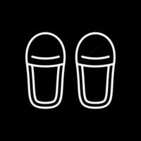 Slippers Line Inverted Icon Design vector