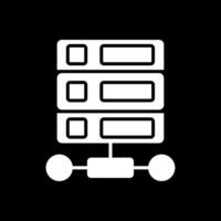 Database Glyph Inverted Icon Design vector
