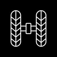 Wheel Alignment Line Inverted Icon Design vector