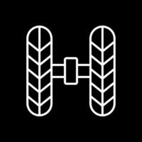 Wheel Alignment Line Inverted Icon Design vector