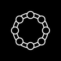 Tambourine Line Inverted Icon Design vector