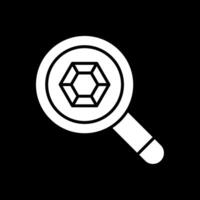 Research Glyph Inverted Icon Design vector