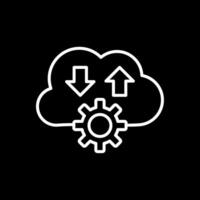 Cloud Line Inverted Icon Design vector