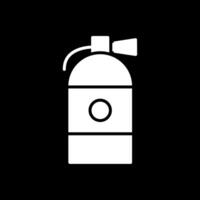 Fire Extinguisher Glyph Inverted Icon Design vector