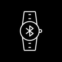 Bluetooth Line Inverted Icon Design vector