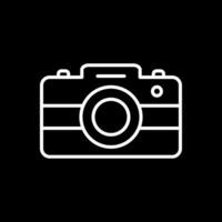 foto cámara línea invertido icono diseño vector