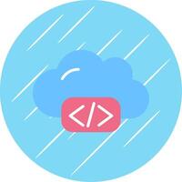 Cloud Coding Flat Circle Icon Design vector