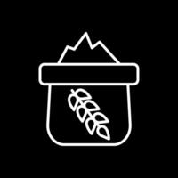 Flour Line Inverted Icon Design vector