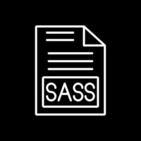 Sass Line Inverted Icon Design vector