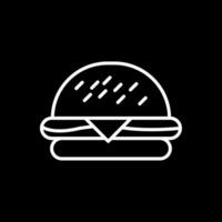 Burger Line Inverted Icon Design vector