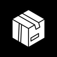 Cargo Glyph Inverted Icon Design vector