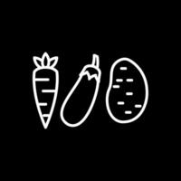 Vegetables Line Inverted Icon Design vector