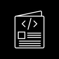 Script Line Inverted Icon Design vector