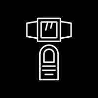 Smartwatch Line Inverted Icon Design vector