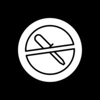 No Screwdriver Glyph Inverted Icon Design vector