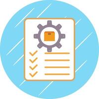 Inventory Management Flat Circle Icon Design vector