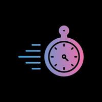 Timer Glyph Inverted Icon Design vector