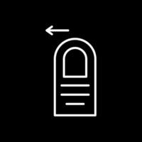 Tap Left Line Inverted Icon Design vector