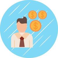 Sales Manager Flat Circle Icon Design vector